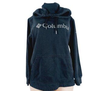 Columbia Women's Black Logo Printed Cotton Regular Fit Pullover Hoodie Size L
